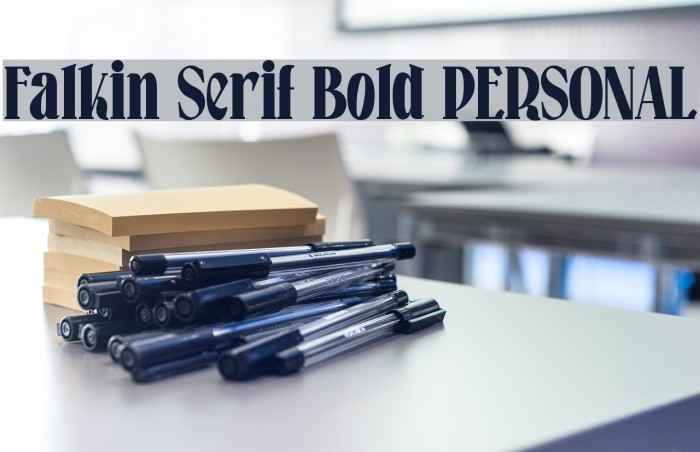Falkin Serif Bold PERSONAL Font examples
