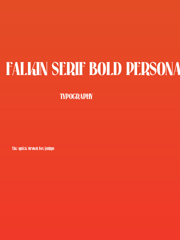 Falkin Serif Bold PERSONAL Poster