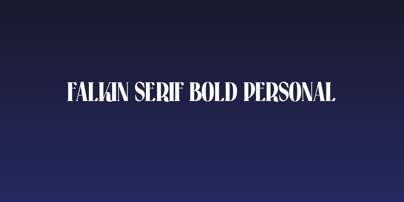 Falkin Serif Bold PERSONAL Social Header