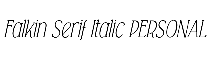 Falkin Serif Italic PERSONAL  Frei Schriftart Herunterladen