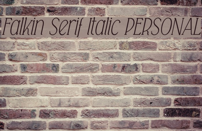 Falkin Serif Italic PERSONAL Font examples