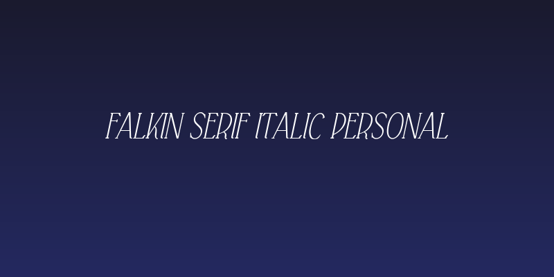 Falkin Serif Italic PERSONAL Social Header