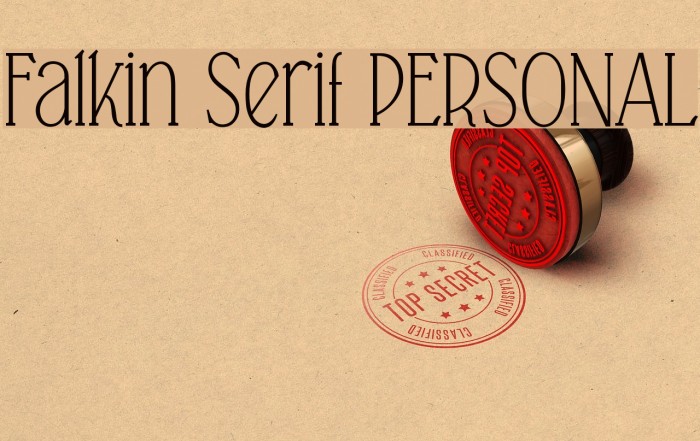 Falkin Serif PERSONAL Example 1
