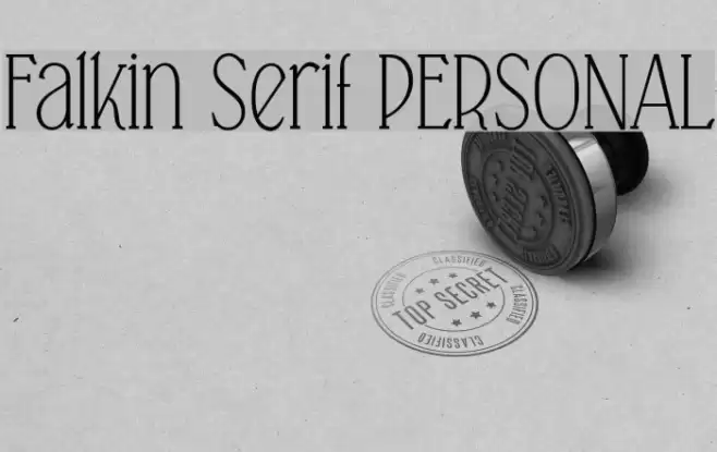 Falkin Serif PERSONAL Font examples