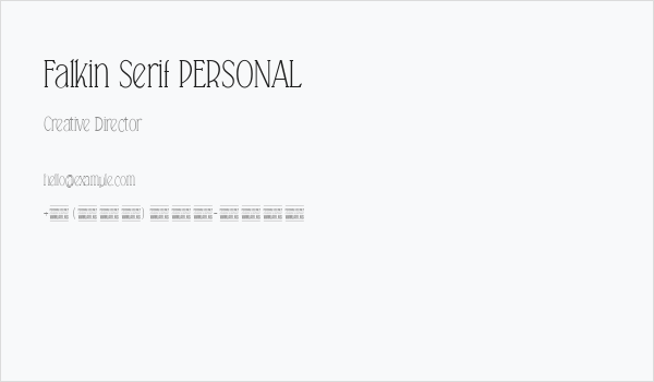 Falkin Serif PERSONAL Business Card