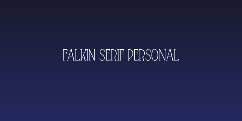 Falkin Serif PERSONAL Social Header