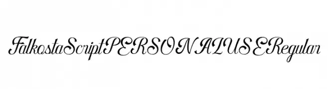 Falkosta Script PERSONAL USE Regular  تنزيل الخطوط