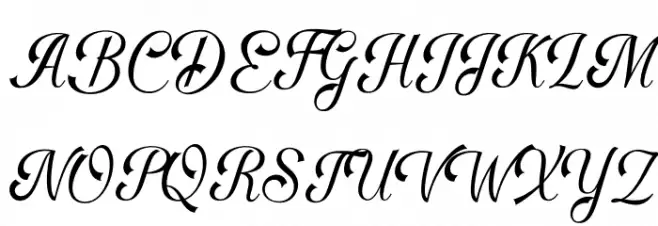 Falkosta Script PERSONAL USE Regular Font UPPERCASE