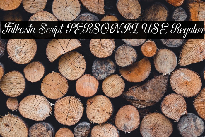 Falkosta Script PERSONAL USE Regular Example 2