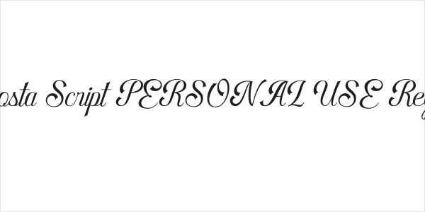Falkosta Script PERSONAL USE Regular Logo