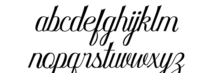 Falkosta Script PERSONAL USE Regular Font LOWERCASE