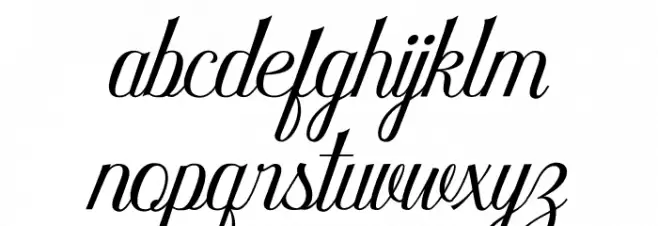 Falkosta Script PERSONAL USE Regular Caratteri MINUSCOLO