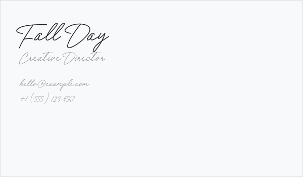 Fall Day Business Card