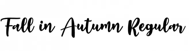 Fall in Autumn Regular  Frei Schriftart Herunterladen