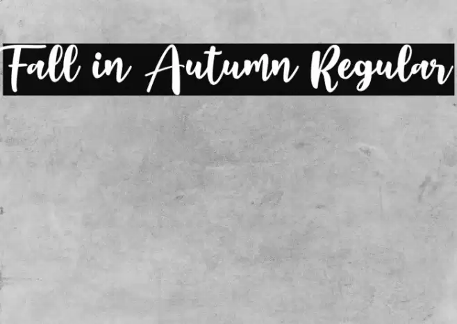 Fall in Autumn Regular Font examples