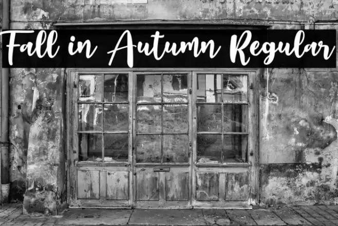 Fall in Autumn Regular Font examples