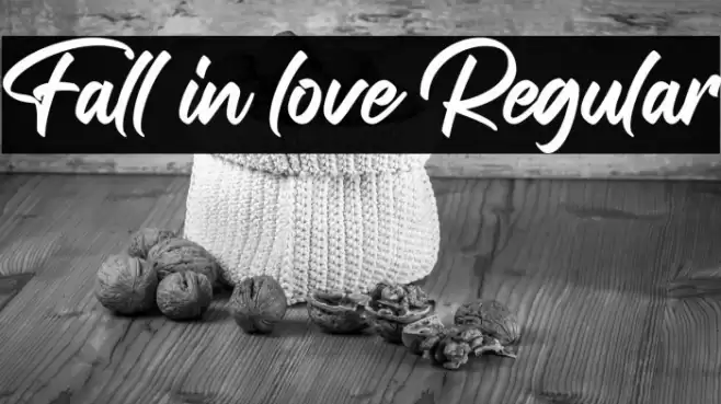 Fall in love Regular Шрифта examples