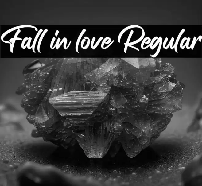 Fall in love Regular Шрифта examples