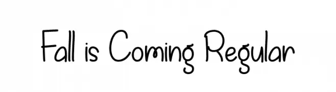 Fall is Coming Regular  font caratteri gratis