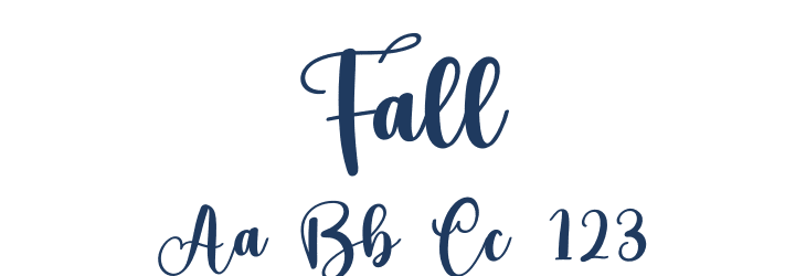 Fall Font Preview