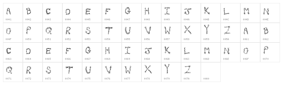 FallGreetings Character Map