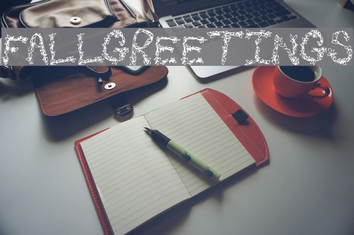 FallGreetings Font examples