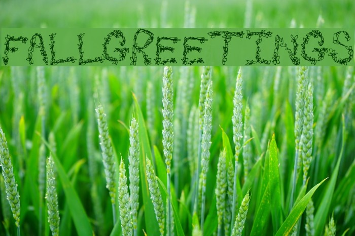 FallGreetings Font examples
