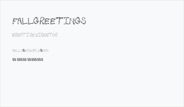 FallGreetings Business Card