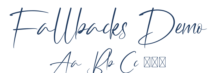 Fallbacks Demo Font Preview