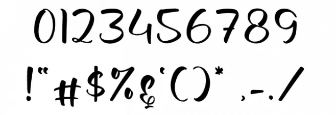 Fallecity Gosttely Font OTHER CHARS