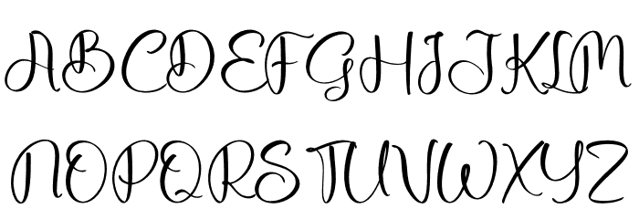 Fallecity Gosttely Font UPPERCASE