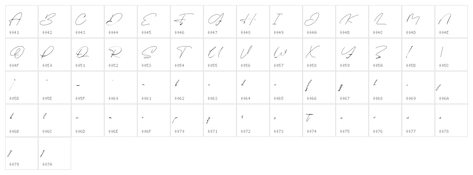 Fallen City Free Regular Character Map