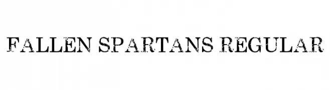 Fallen Spartans Regular  les polices de caractères gratuit tlcharger