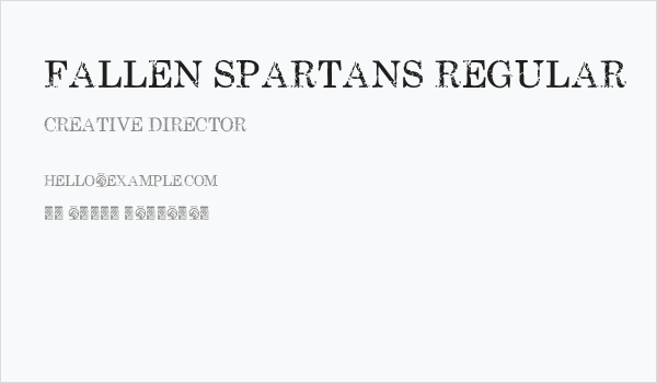 Fallen Spartans Regular Business Card