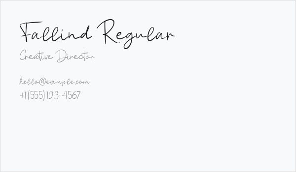 Fallind Regular Business Card