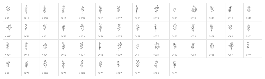 Falline Character Map