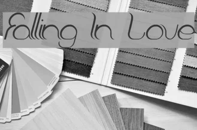 Falling In Love Font examples