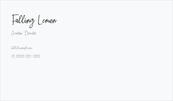 Falling Lemon Business Card