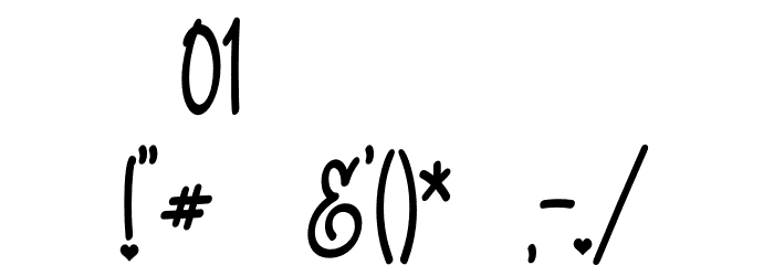 Falling Love Font OTHER CHARS