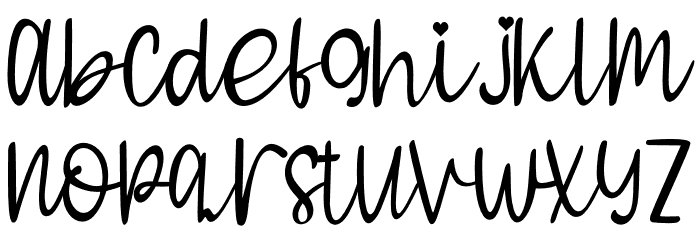 Falling Love Font LOWERCASE