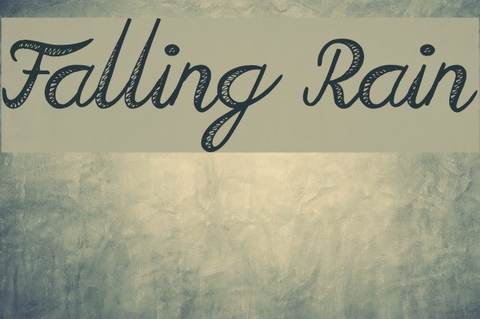Falling Rain Font examples