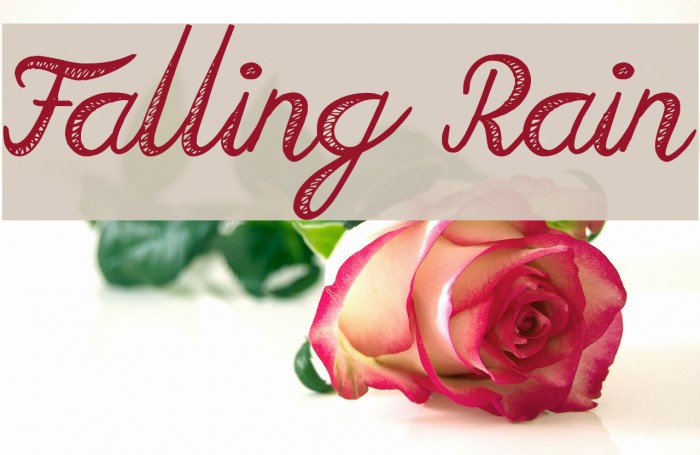 Falling Rain Font examples