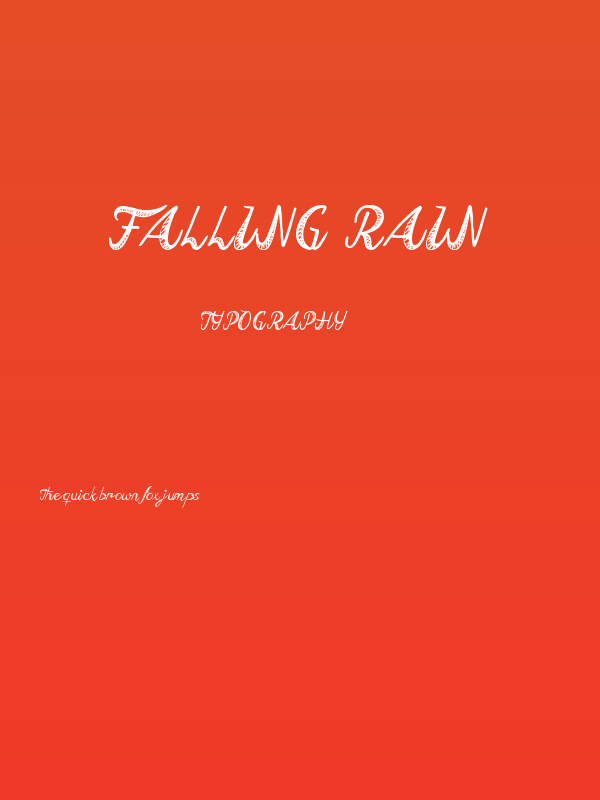 Falling Rain Poster