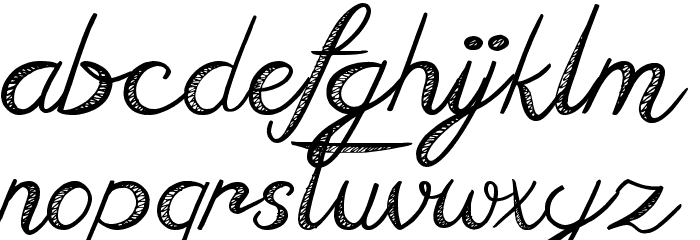 Falling Rain Font LOWERCASE