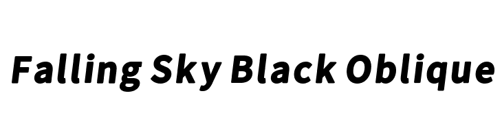 Falling Sky Black Oblique Font