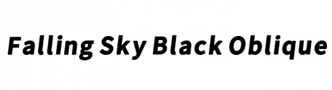 Falling Sky Black Oblique  Скачать бесплатные шрифты