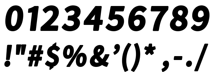 Falling Sky Black Oblique Font OTHER CHARS