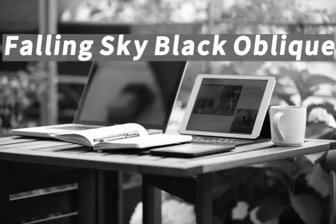 Falling Sky Black Oblique フォント examples