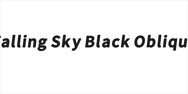 Falling Sky Black Oblique Logo