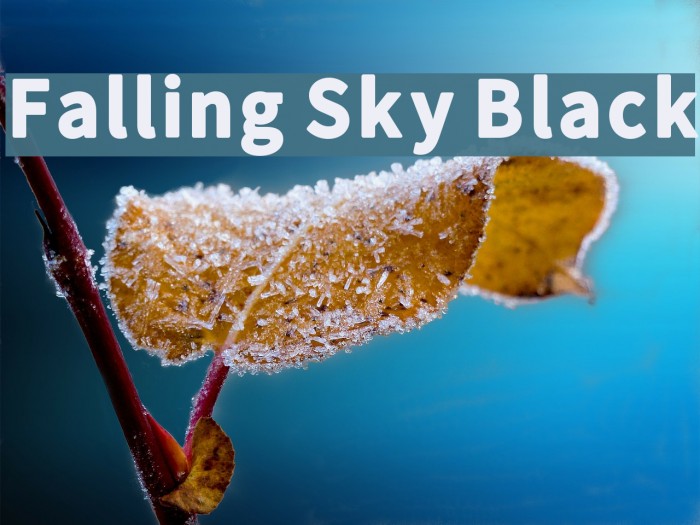 Falling Sky Black Font examples